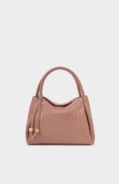 Nova Woven Texture Top Handle Bag