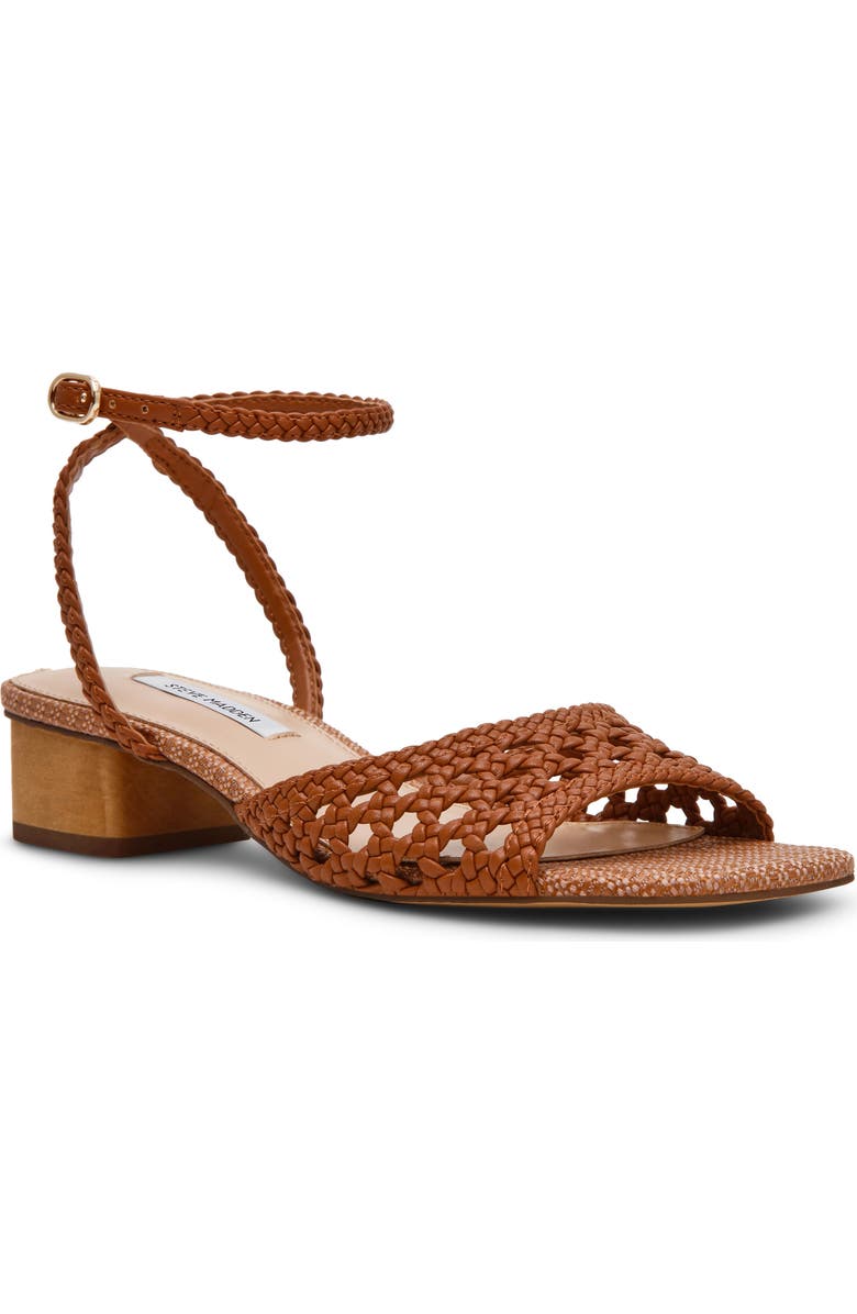 Steve Madden Jessie Ankle Strap Sandal, Main, color, Cognac