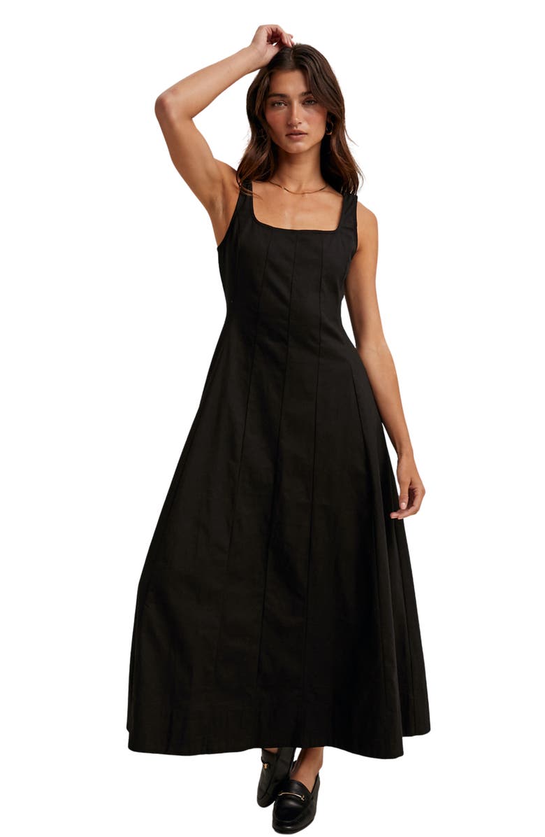 WISHLIST Strech Cotton Maxi Tank Dress, Alternate, color, Black