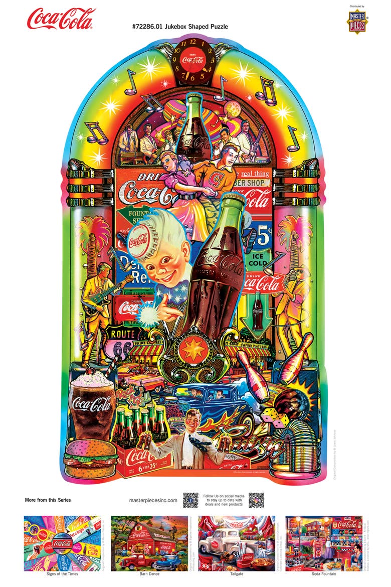 Coca-Cola Jukebox 1000pc Shaped Puzzle, Alternate, color, Multicolor