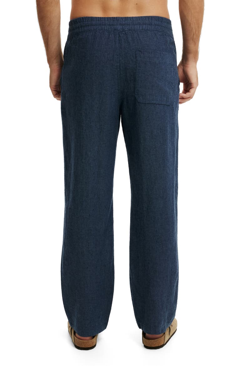 Men's Baggy Linen Pant, Alternate, color, Navy