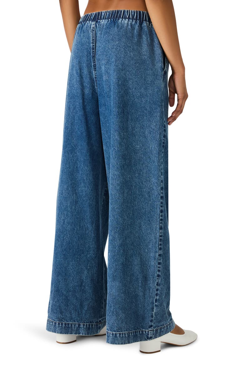 Levy Pull-On Wide Leg Jeans, Alternate, color, DARK NAVY