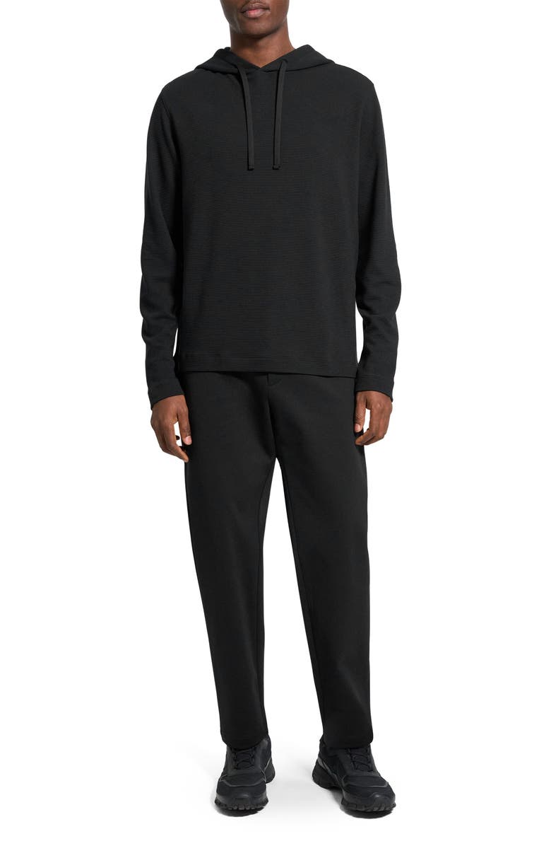 Theory Delroy Studio Textured Hoodie, Alternate, color, Black - 001