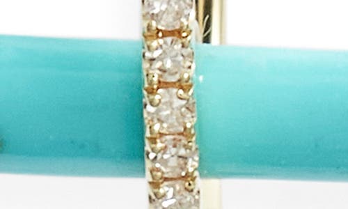 Meira T Turquoise Bar Drop Earrings In Gold