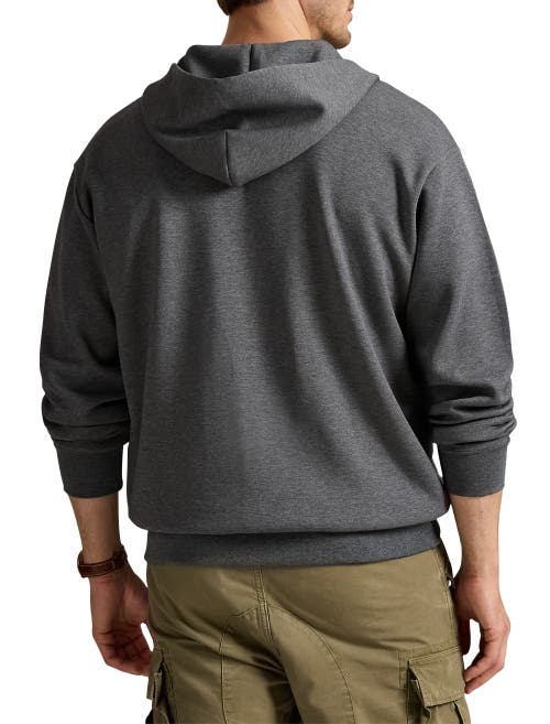 Polo Ralph Lauren Big & Tall Double-knit Full-zip Hoodie In Gray