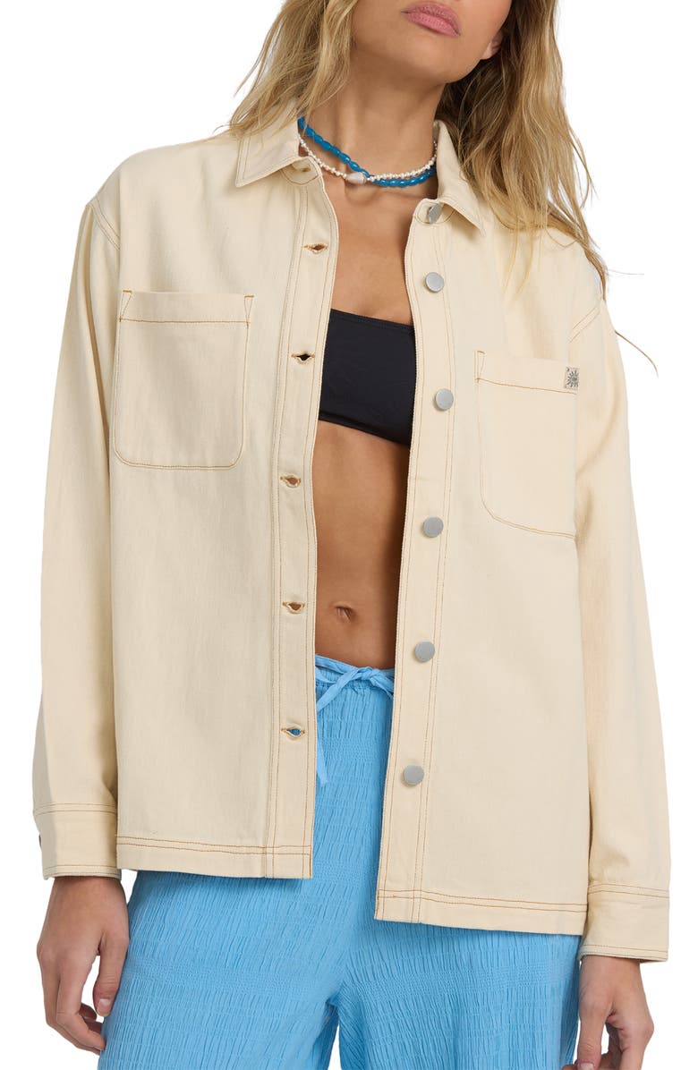 Billabong Laura Twill Shacket, Alternate, color, Andrea Wash