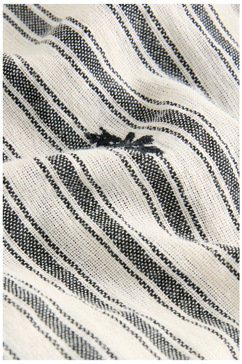 Embroidered Cotton Blend Drawstring Pants, Alternate, color, WHITE