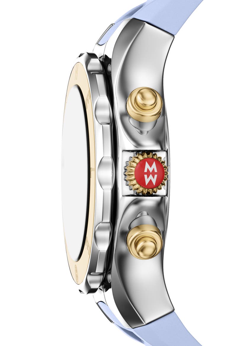 Jellybean Chronograph Silicone Strap Watch, 40mm, Alternate, color, GOLD