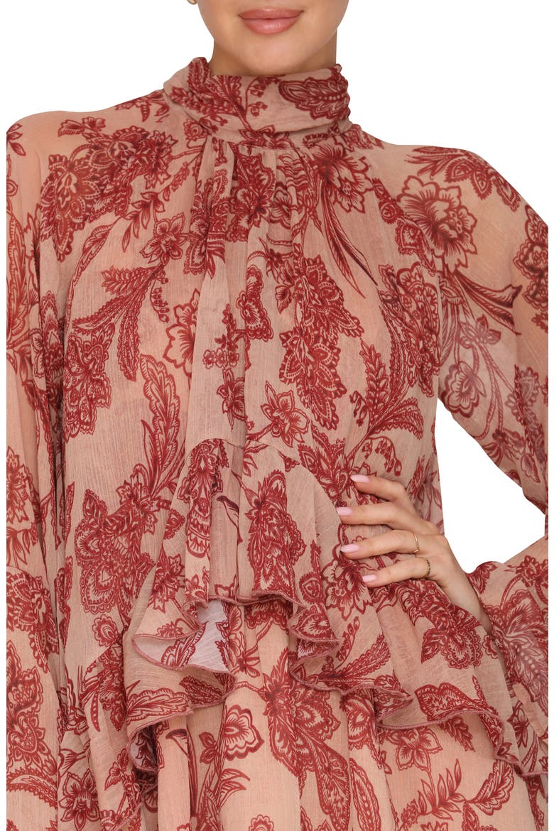 Ruffle Tiered Dress, Alternate, color, BATIK TAPESTRY