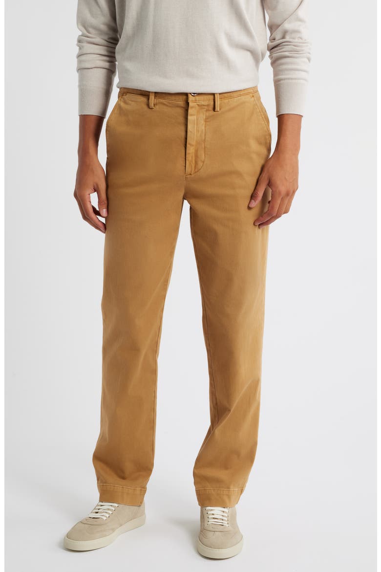 Archie Straight Leg Trousers, Main, color, SULFUR GOLDEN HICKORY