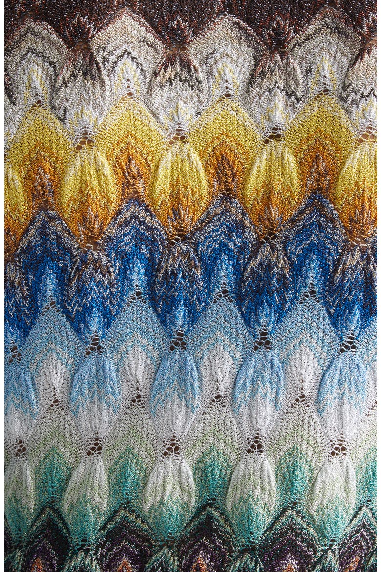 Metallic Zigzag Raschel Knit Duster Cardigan, Alternate, color, MULTICOLOR ON BLACK BASE
