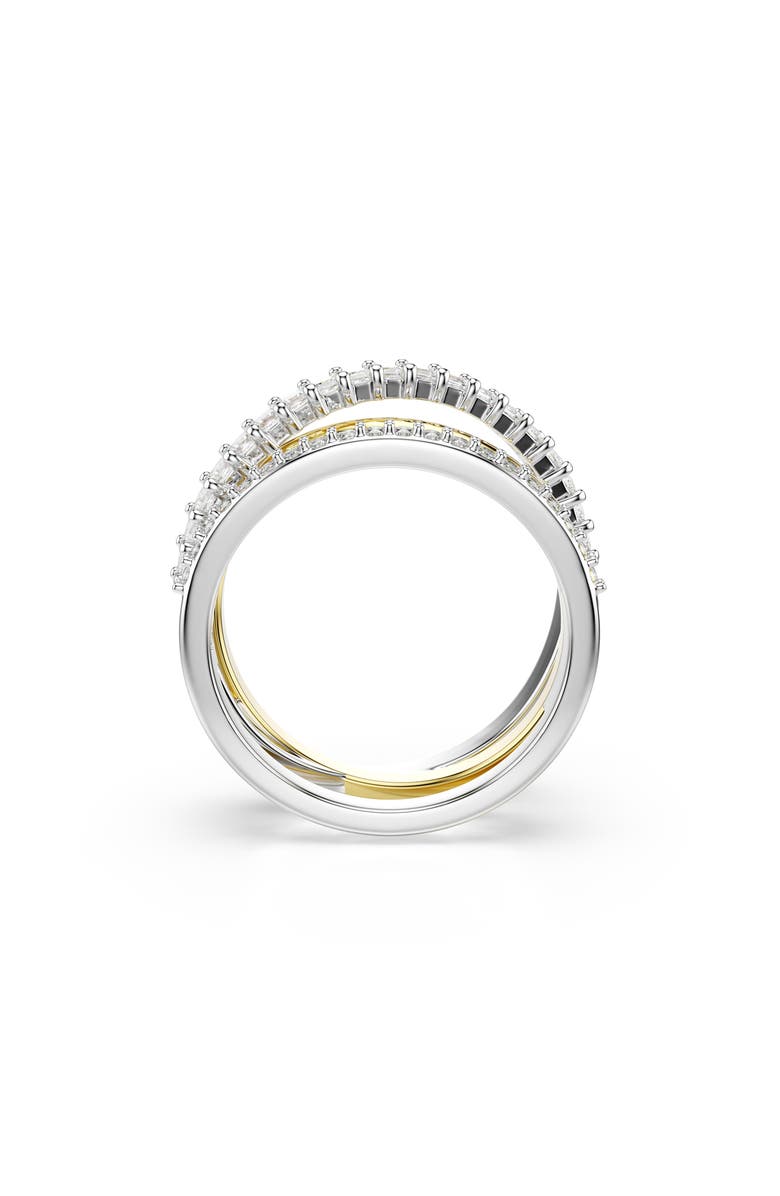 Swarovski Hyperbola Layered Ring, Alternate, color, White