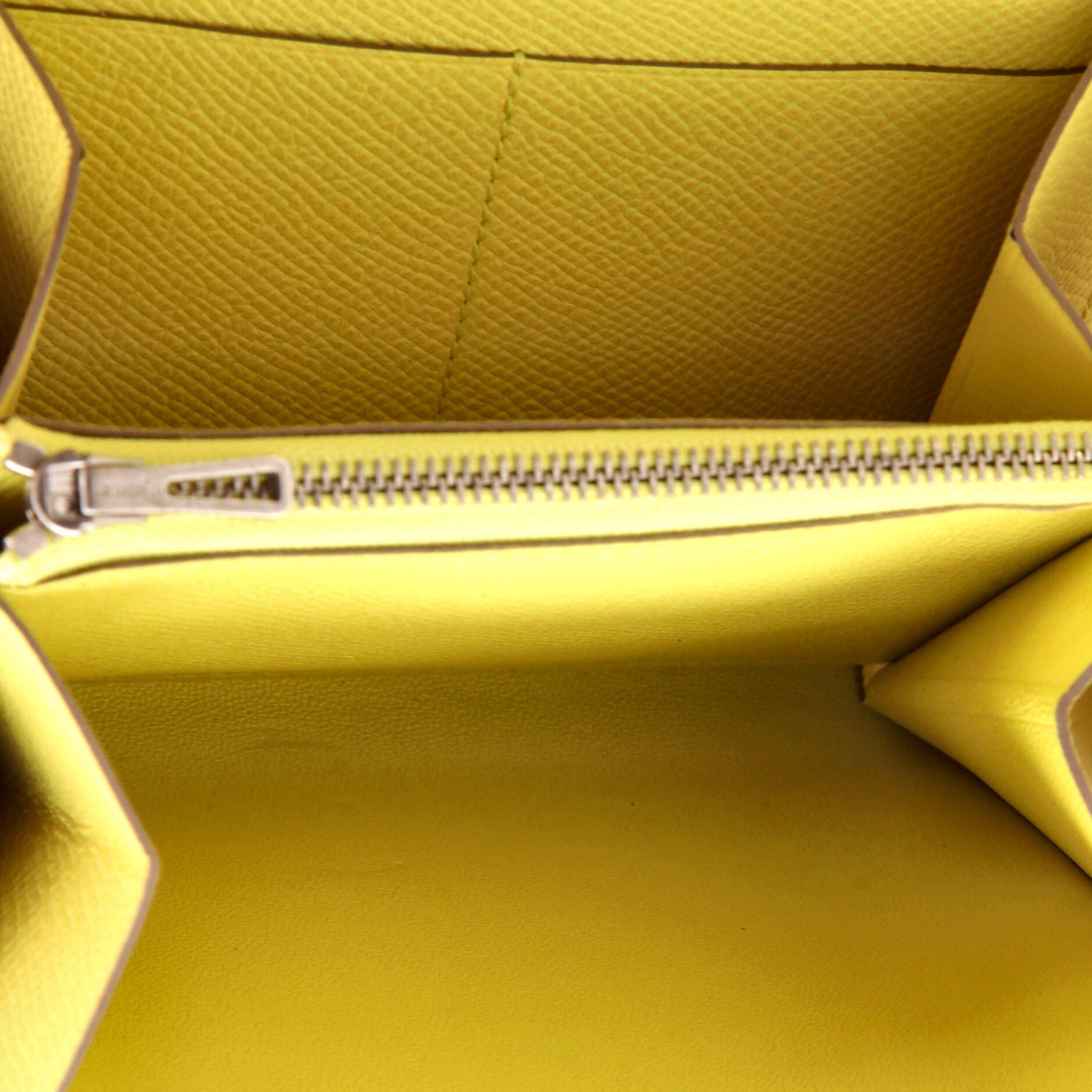 Pre-Owned Hermes Constance Wallet Epsom Compact, Alternate, color, Soufre