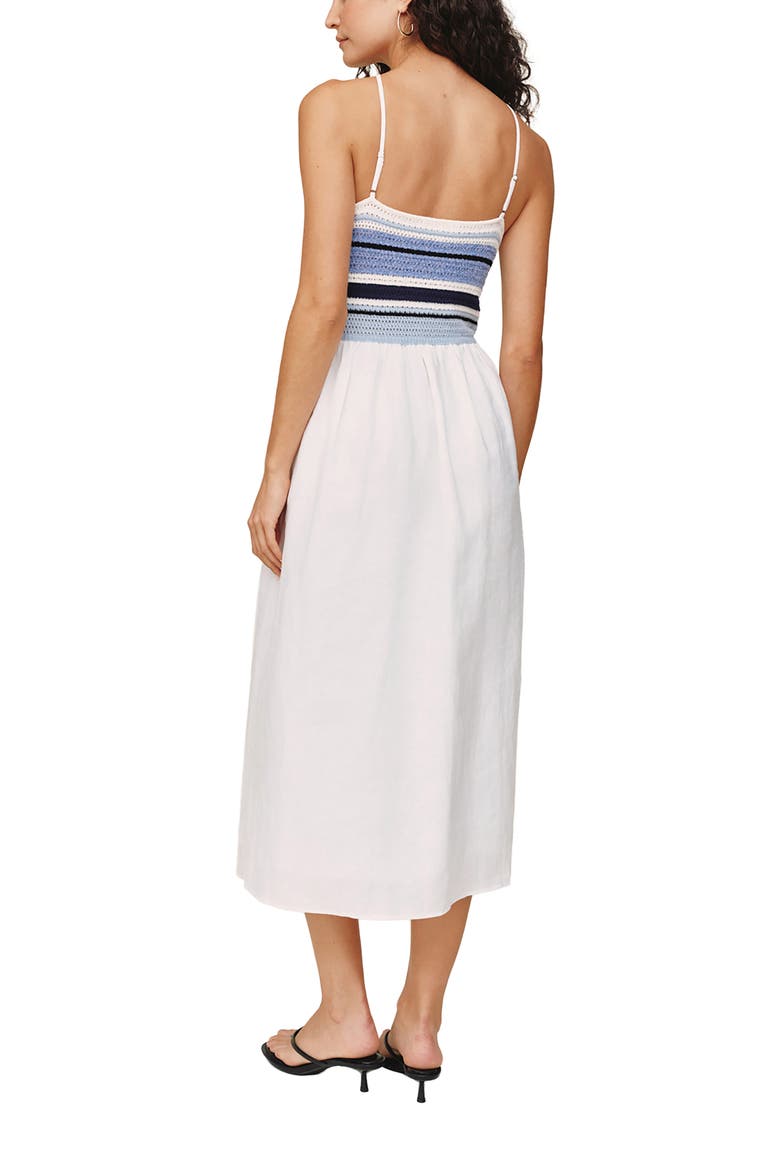 Crochet Stripe Sundress, Alternate, color, OCEAN BLUE