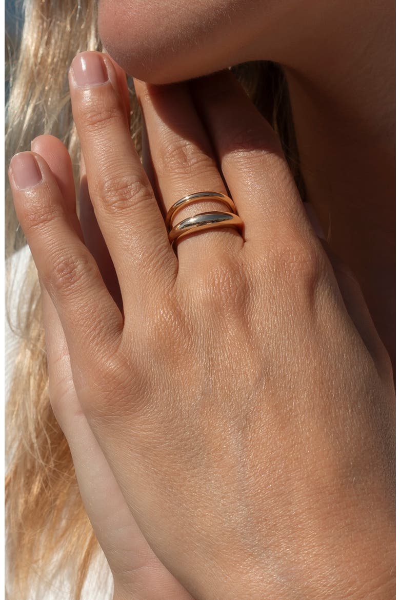 Cielo Set of 2 Rings, Alternate, color, 14K GOLD PLATED