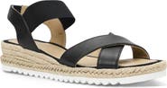Aquatalia Almeria Weatherproof Slingback Espadrille Platform Wedge Sandal