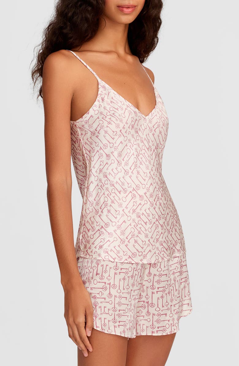 Petite Plume Silk Short Pajamas, Alternate, color, 