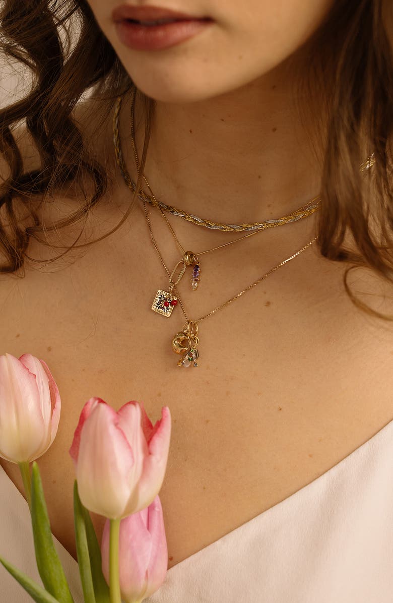 Local Eclectic Solid 9K Gold Fortune Cookie Locket Charm, Alternate, color, Gold