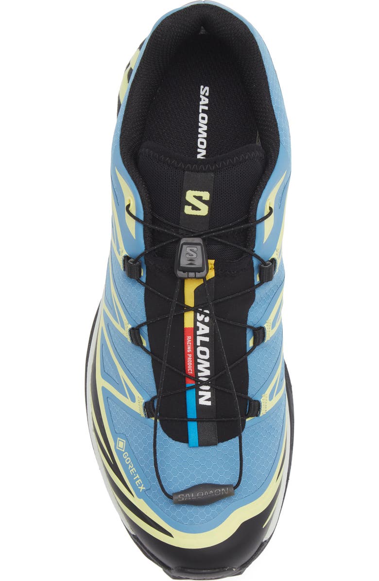 Salomon XT-6 Gore-Tex<sup>®</sup> Waterproof Sneaker, Alternate, color, Niagara/ Sunny Lime/ Black