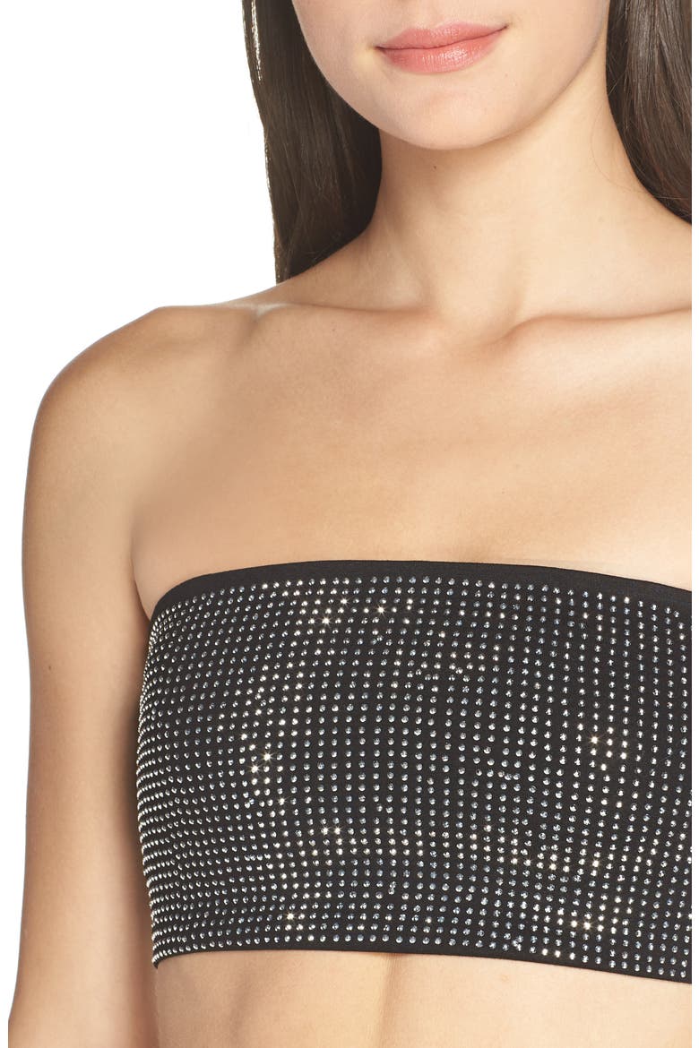 Aurora Bandeau Top, Alternate, color, BLACK