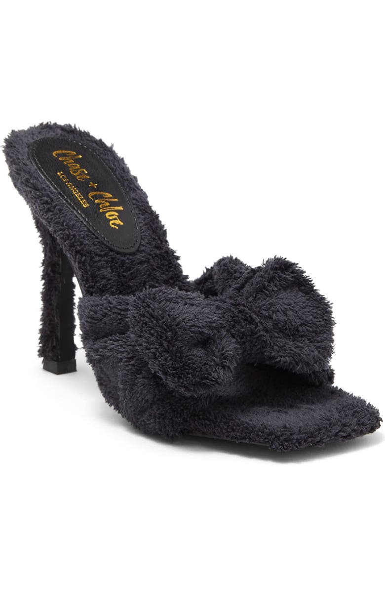 CHASE AND CHLOE Amelie Fleece Spike Sandal, Main, color,