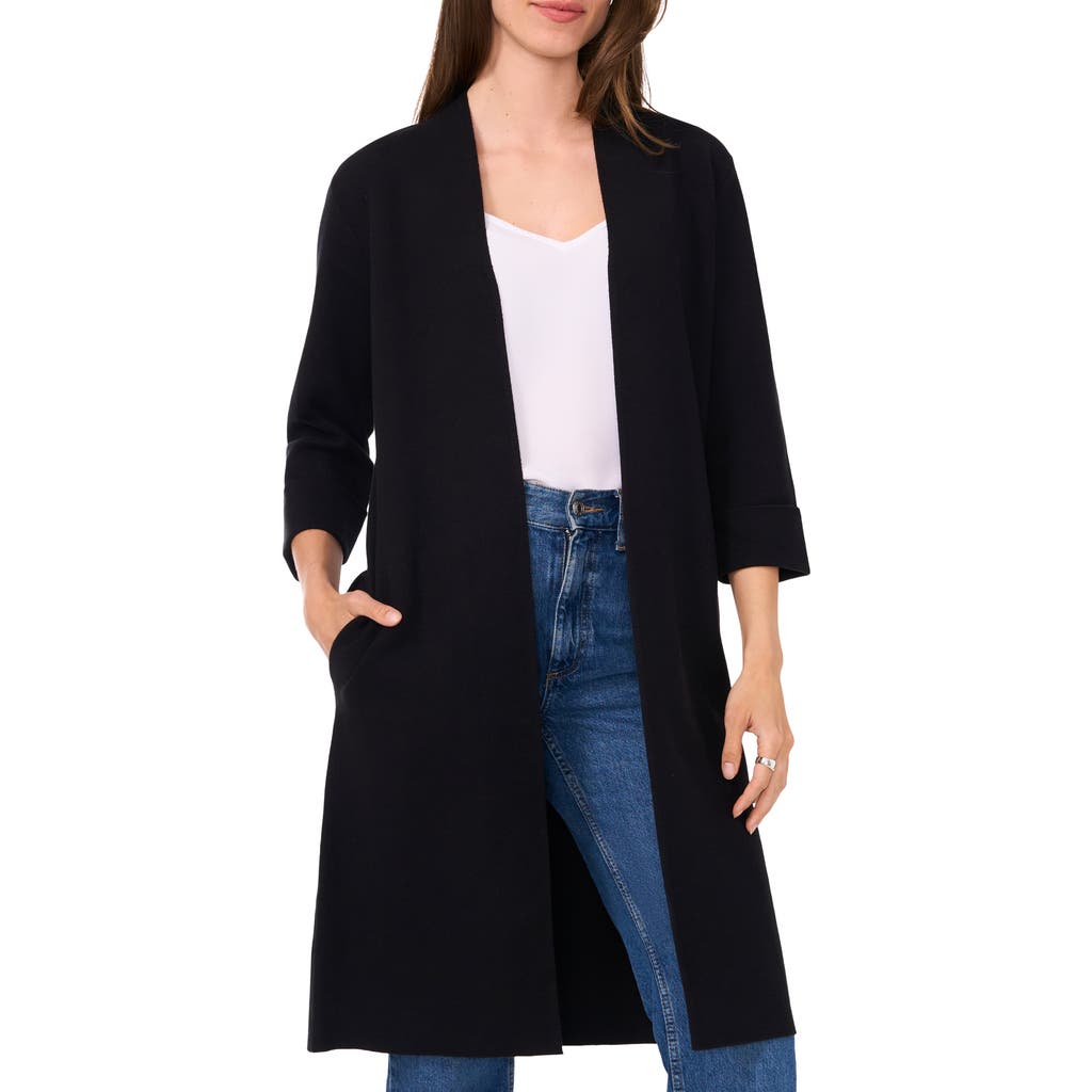 Halogen ® Open Front Longline Cardigan In Rich Black