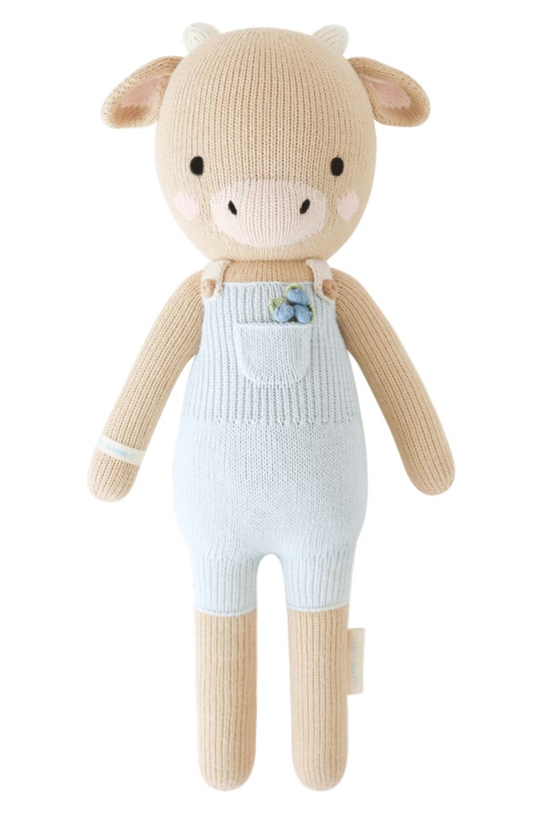 Little Asher the Cow Stuffed Animal, Main, color, BLUE