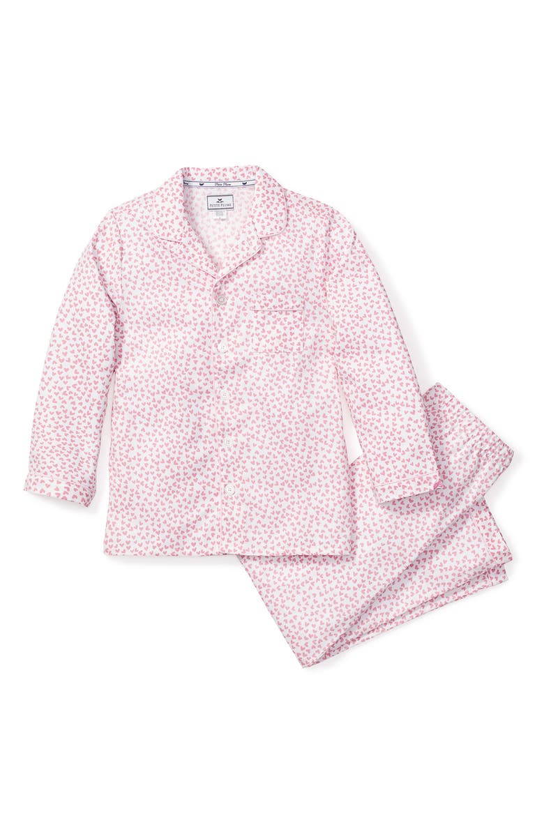 Petite Plume Kids' Sweethearts Two-Piece Pajamas, Main, color, Pink