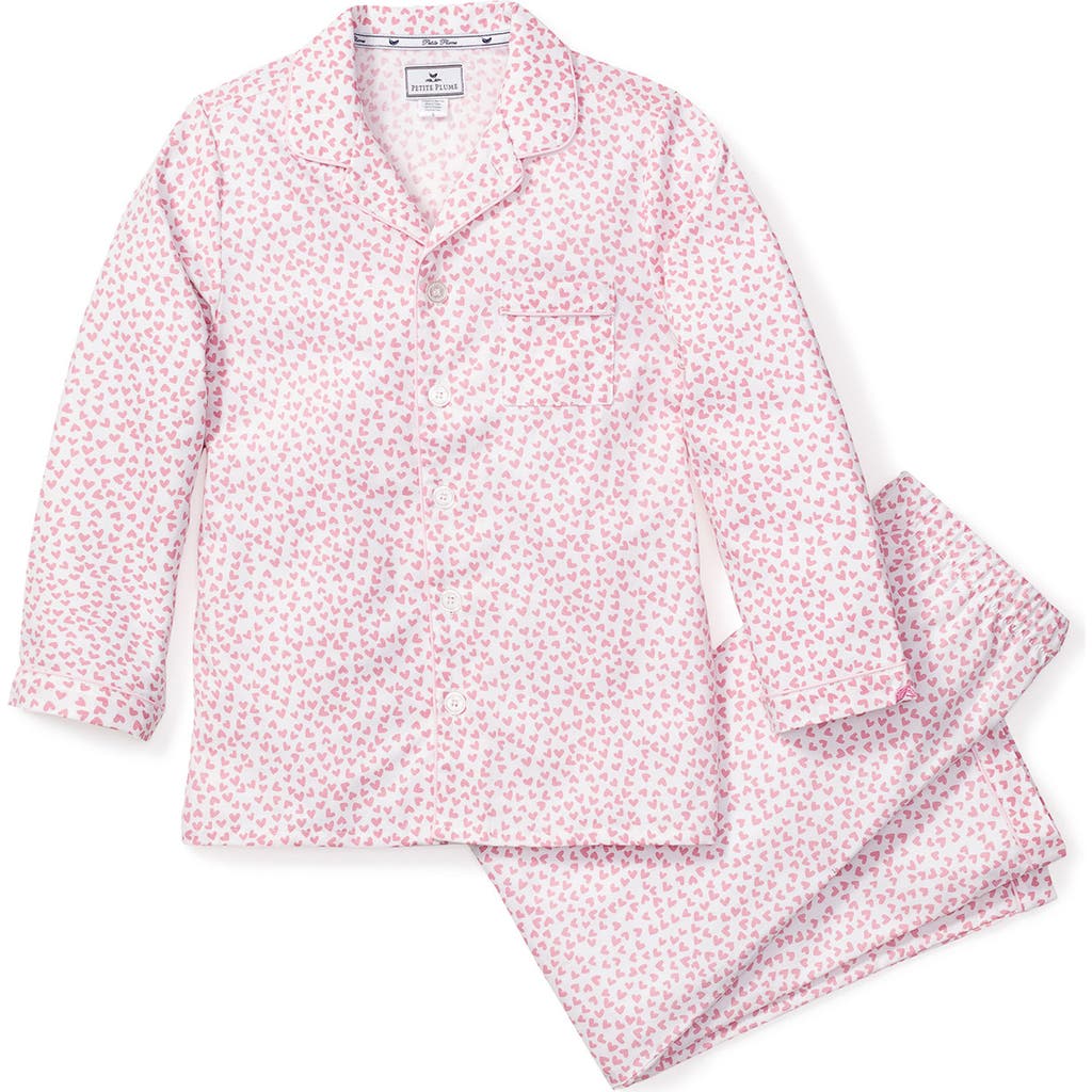 Petite Plume Kids' Sweethearts Two-piece Pajamas In Pink