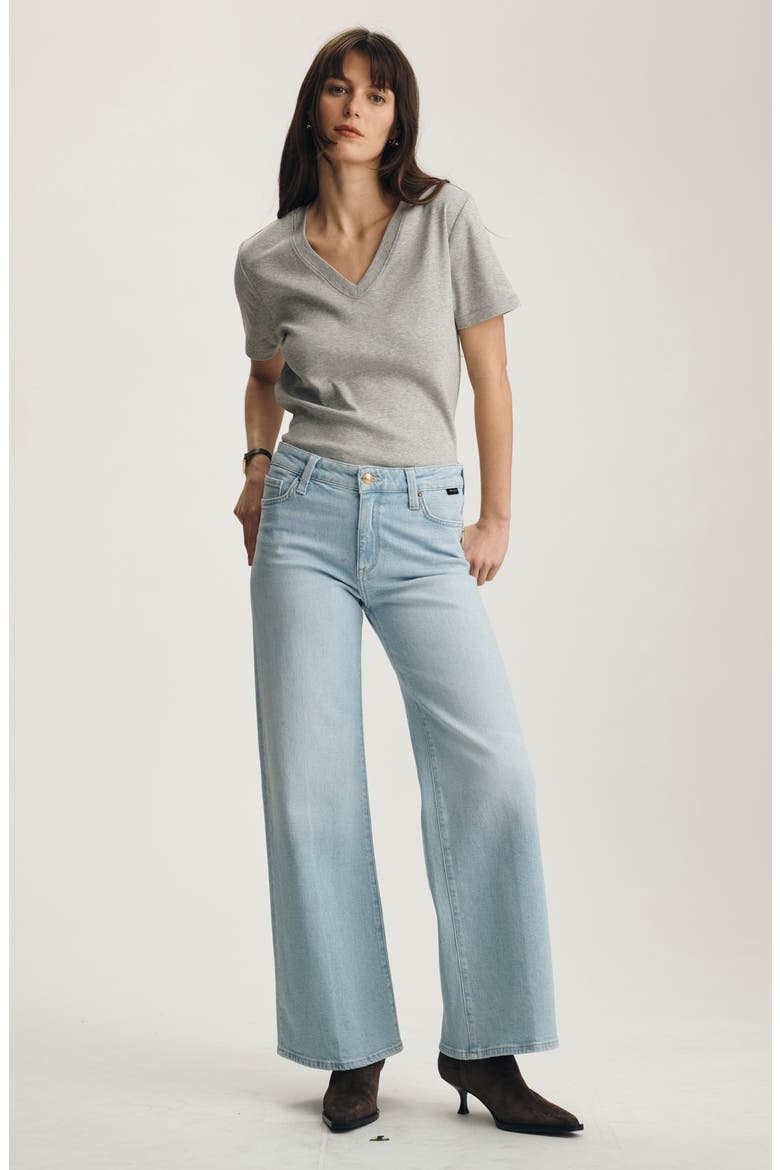 Paloma Wide Leg Jeans, Alternate, color, LIGHT BRUSHED GOLD P