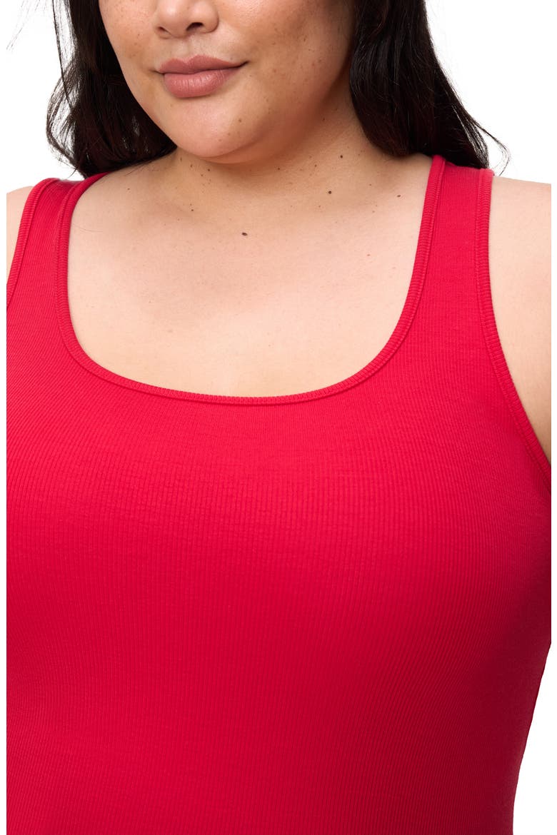 The Scoop Neck Midi Dress, Alternate, color, Red