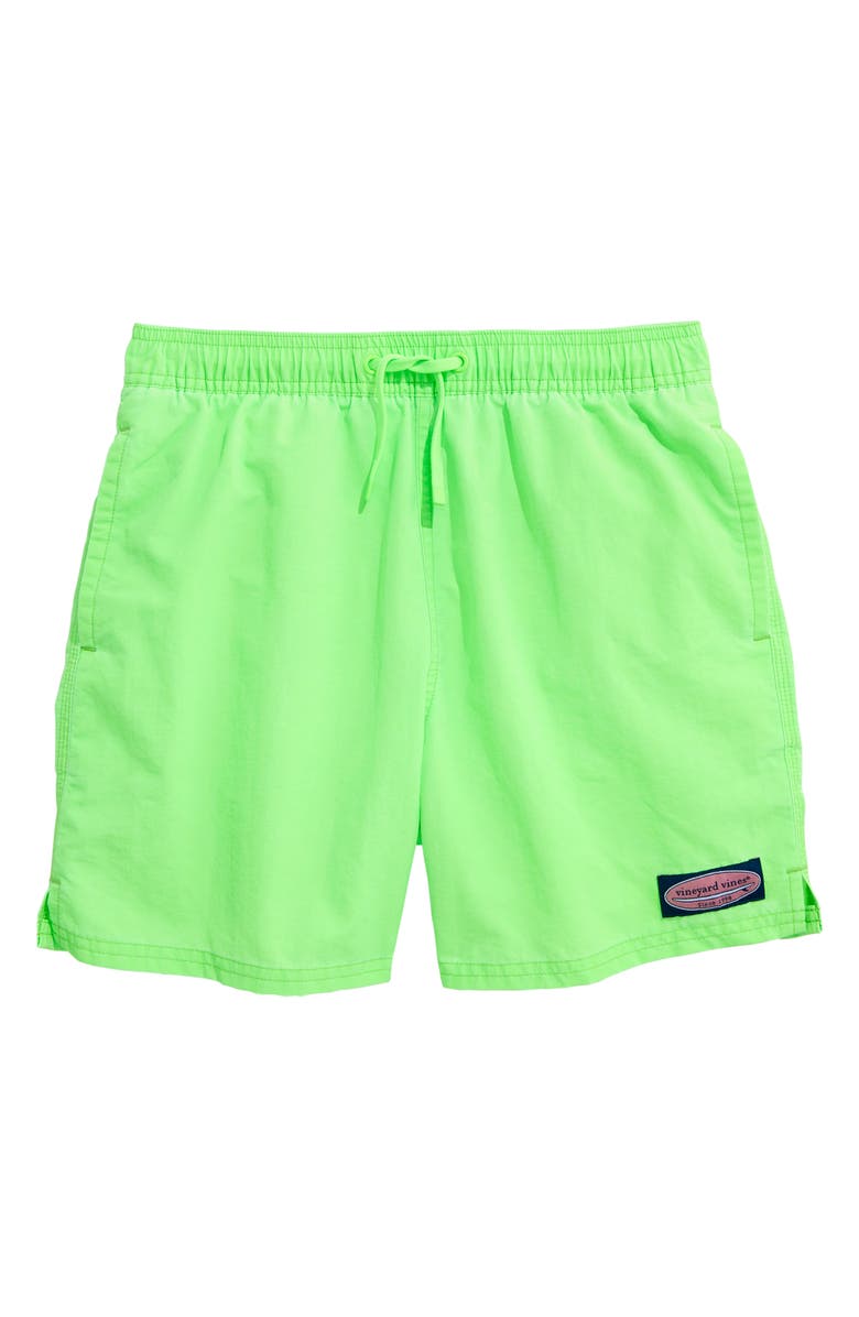 vineyard vines Kids' Island Swim Trunks, Main, color, Green