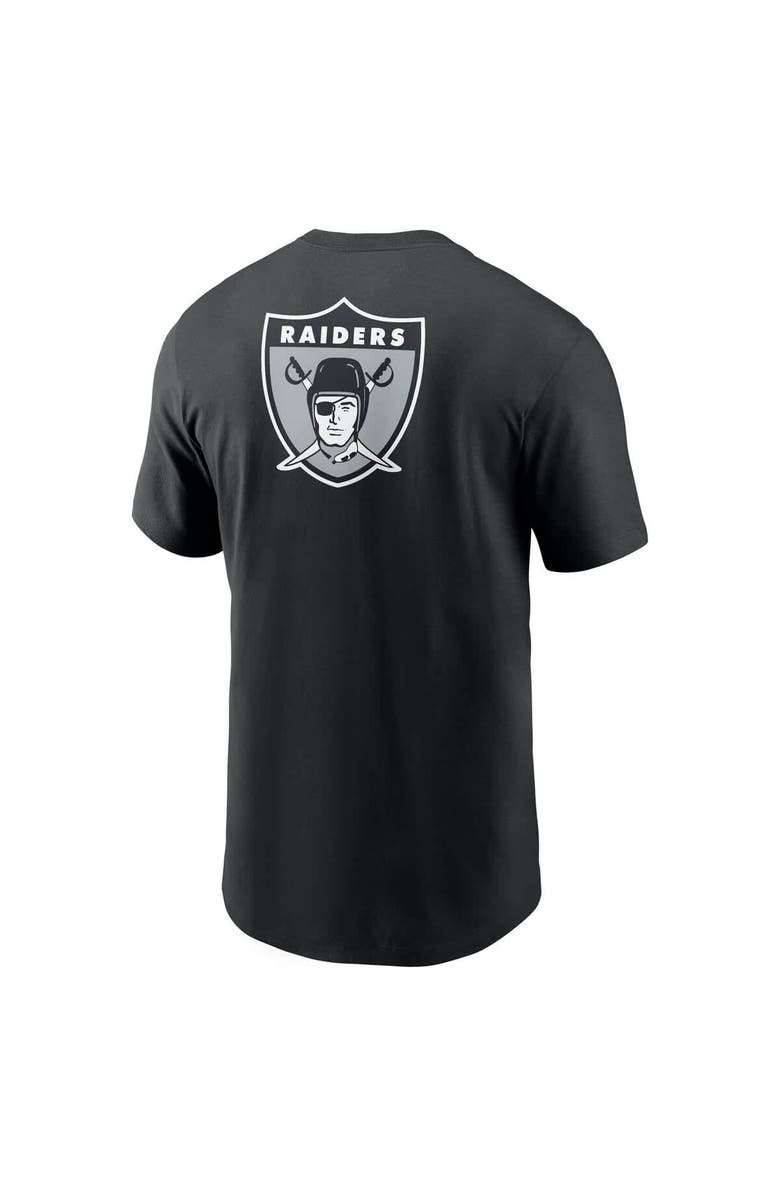 Nike Men's Nike Black Las Vegas Raiders Rewind Front and Back Hit Essential T-Shirt, Alternate, color, Black
