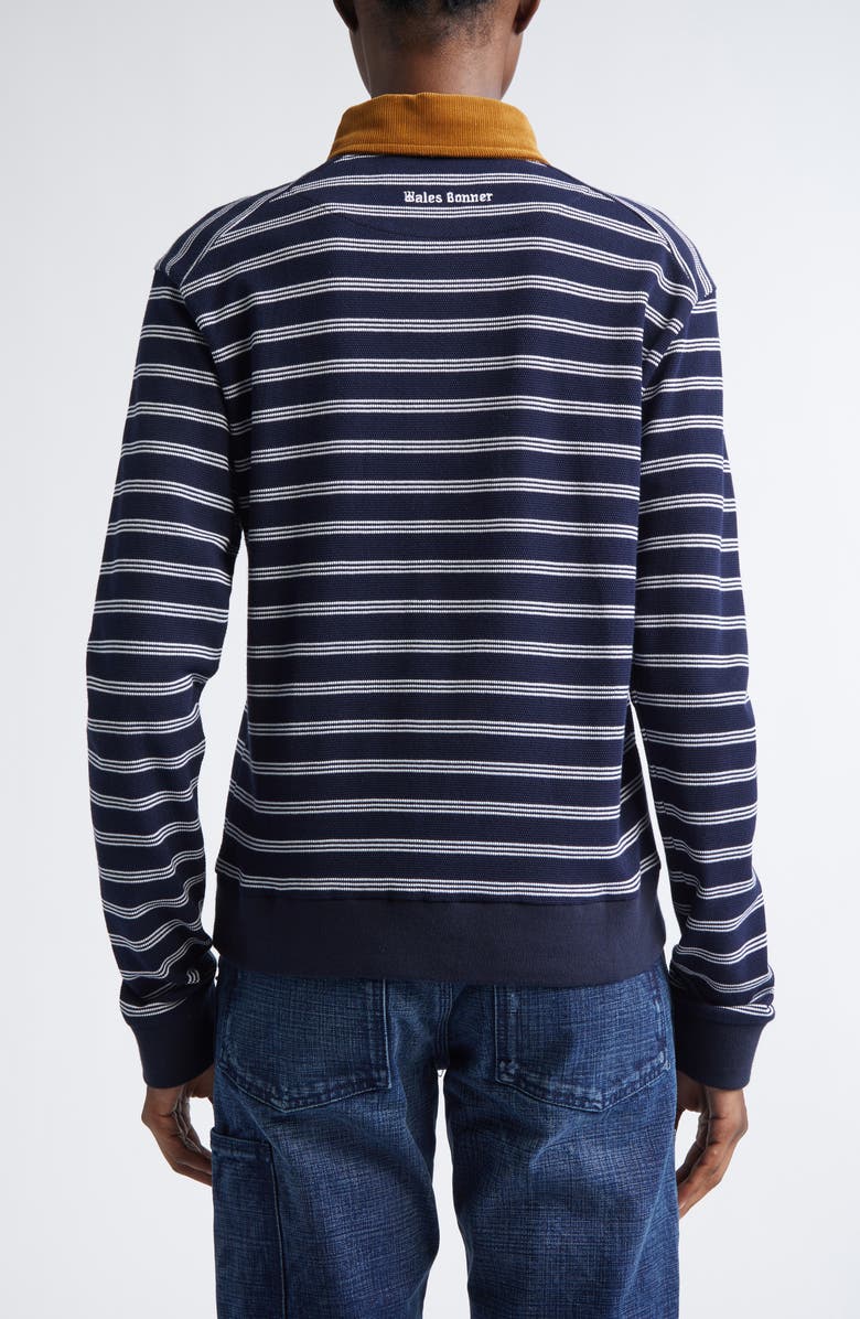 Wales Bonner Reflect Stripe Polo Sweater, Alternate, color, 
