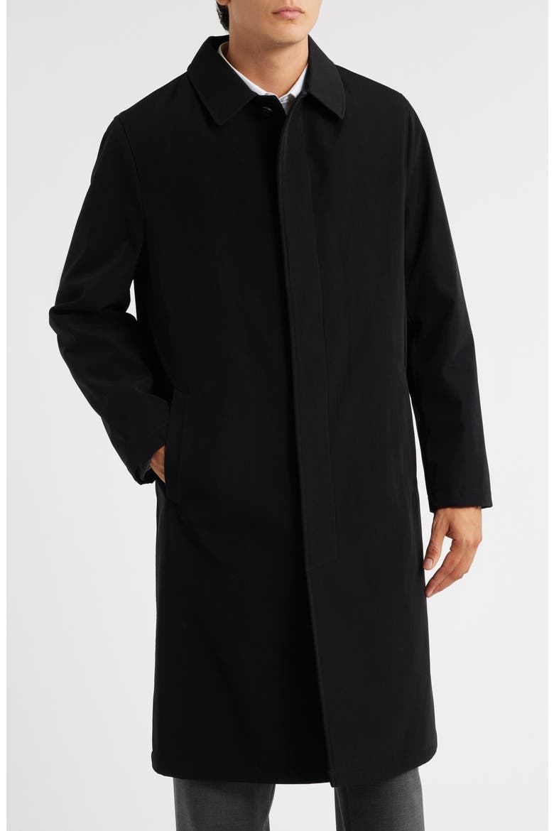 Joshua Hooded Raincoat, Alternate, color, BLACK