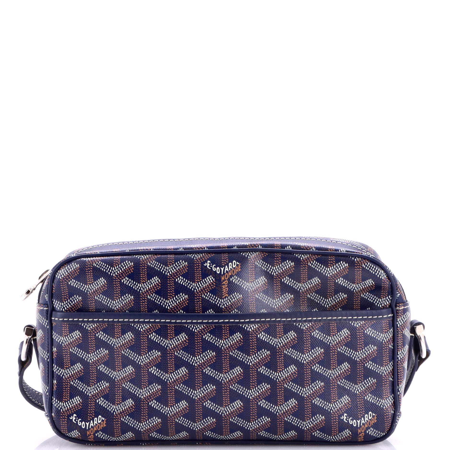 Pre-Owned Goyard Cap Vert Bag Coated Canvas, Main, color, Blue