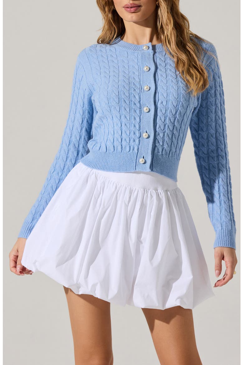 Cable Stitch Cardigan, Main, color, BLUE