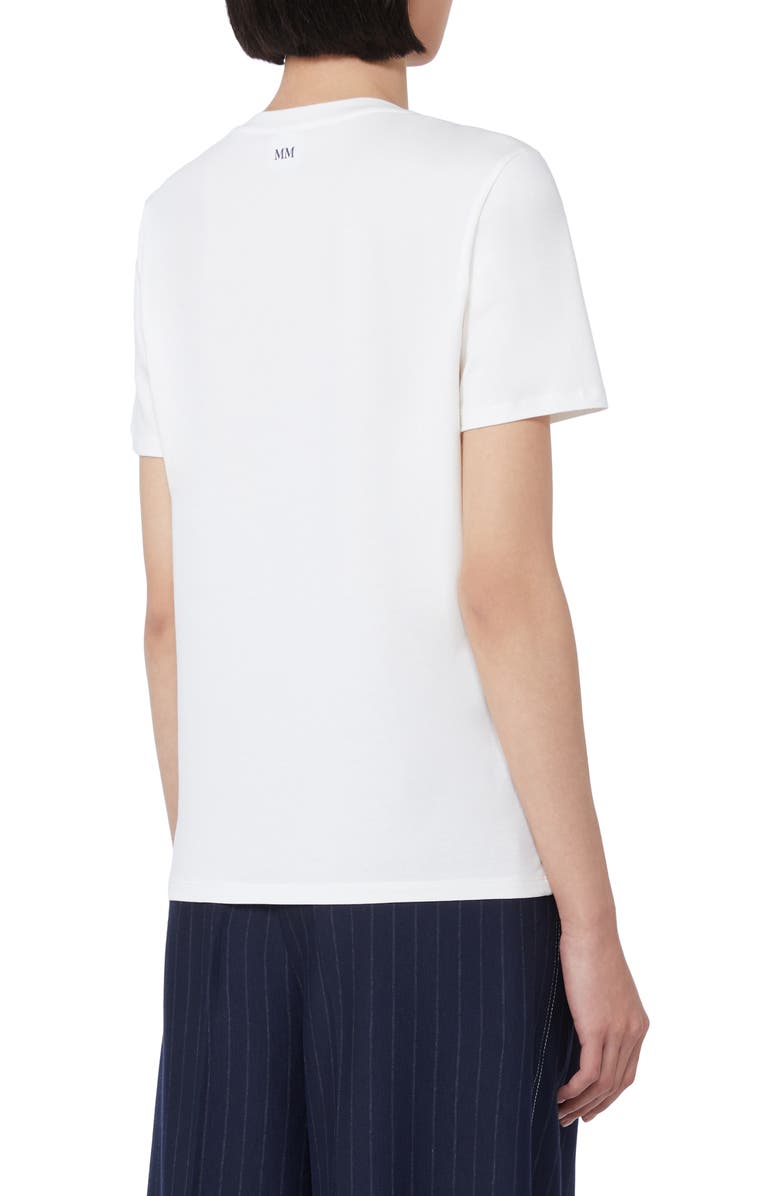 MM by Max Mara Mulino Stretch Cotton Top, Alternate, color, White