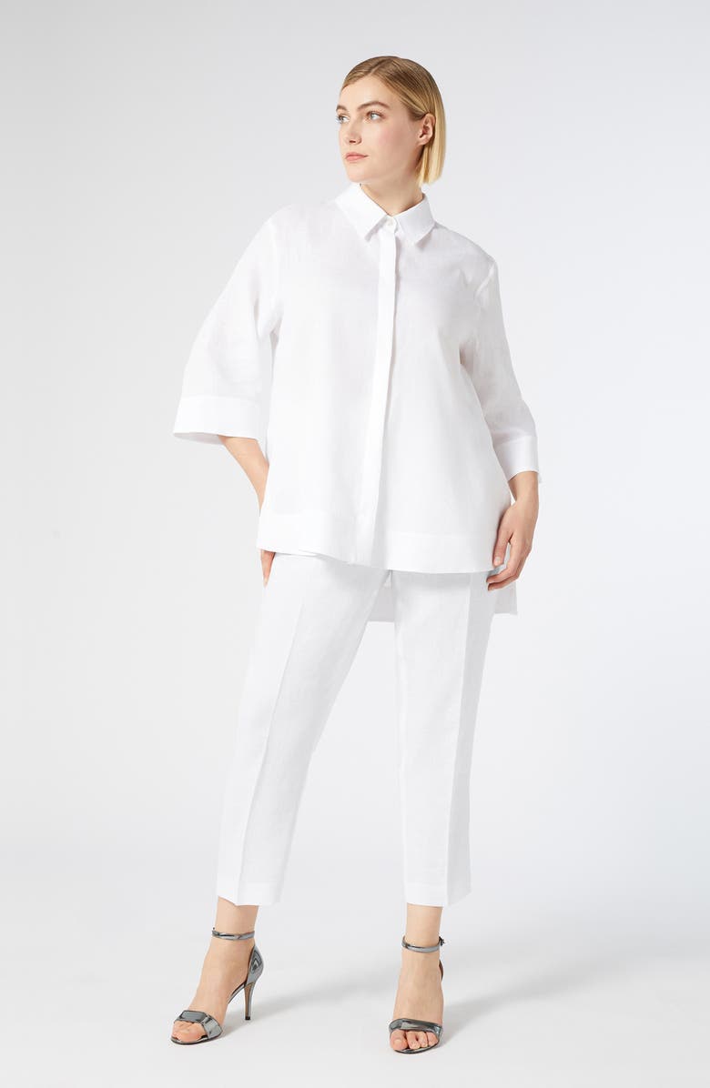 Marina Rinaldi Florida Linen Canvas Tunic, Alternate, color,