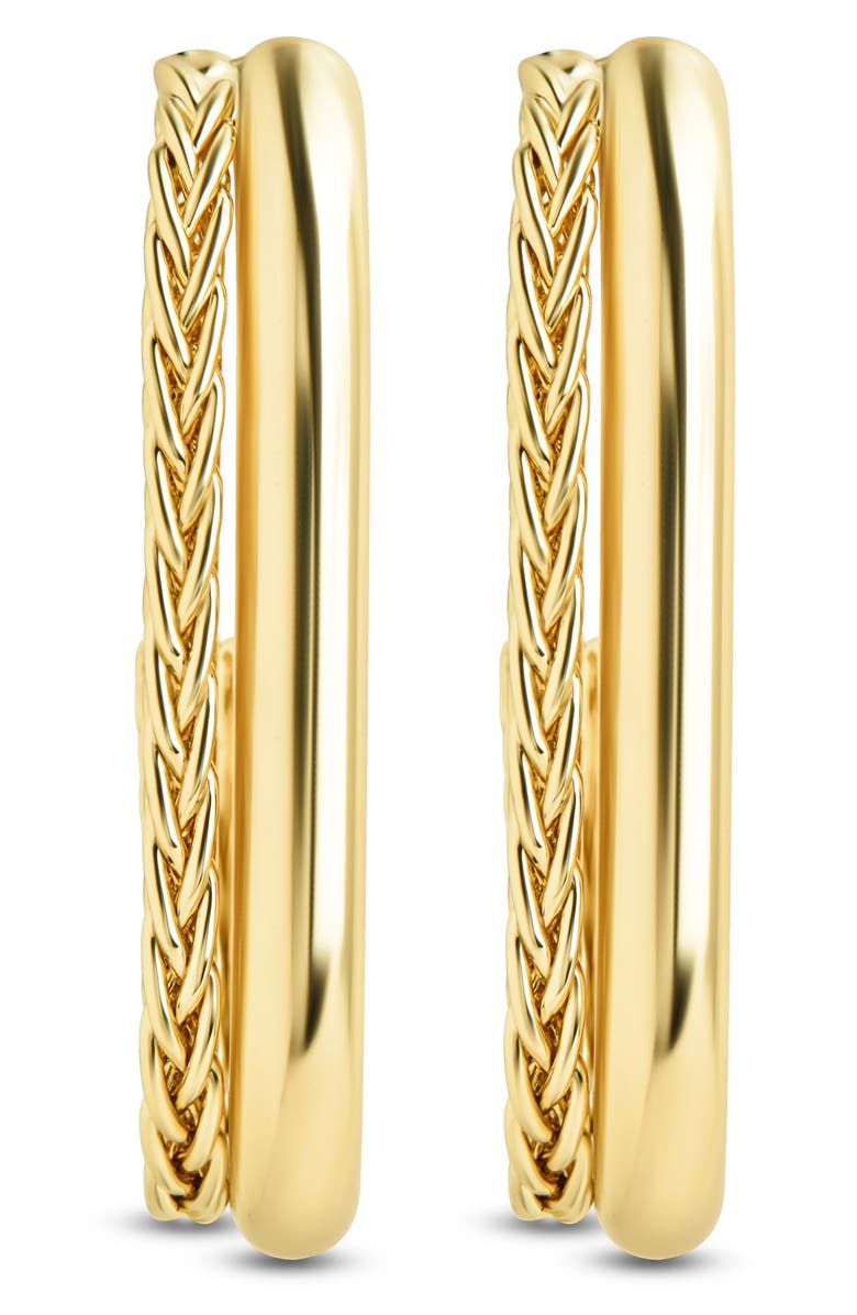 Sterling Forever Callista Braided Hoop Earrings, Alternate, color, Gold