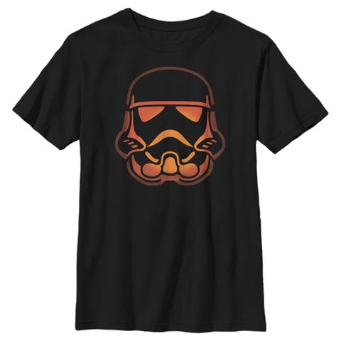 Boy's Star Wars A New Hope Halloween Stormtrooper Pumpkin  Graphic T-Shirt