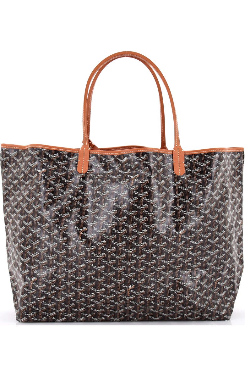 Pre-Owned Goyard Saint Louis Tote Coated Canvas GM, Main, color, Brown
