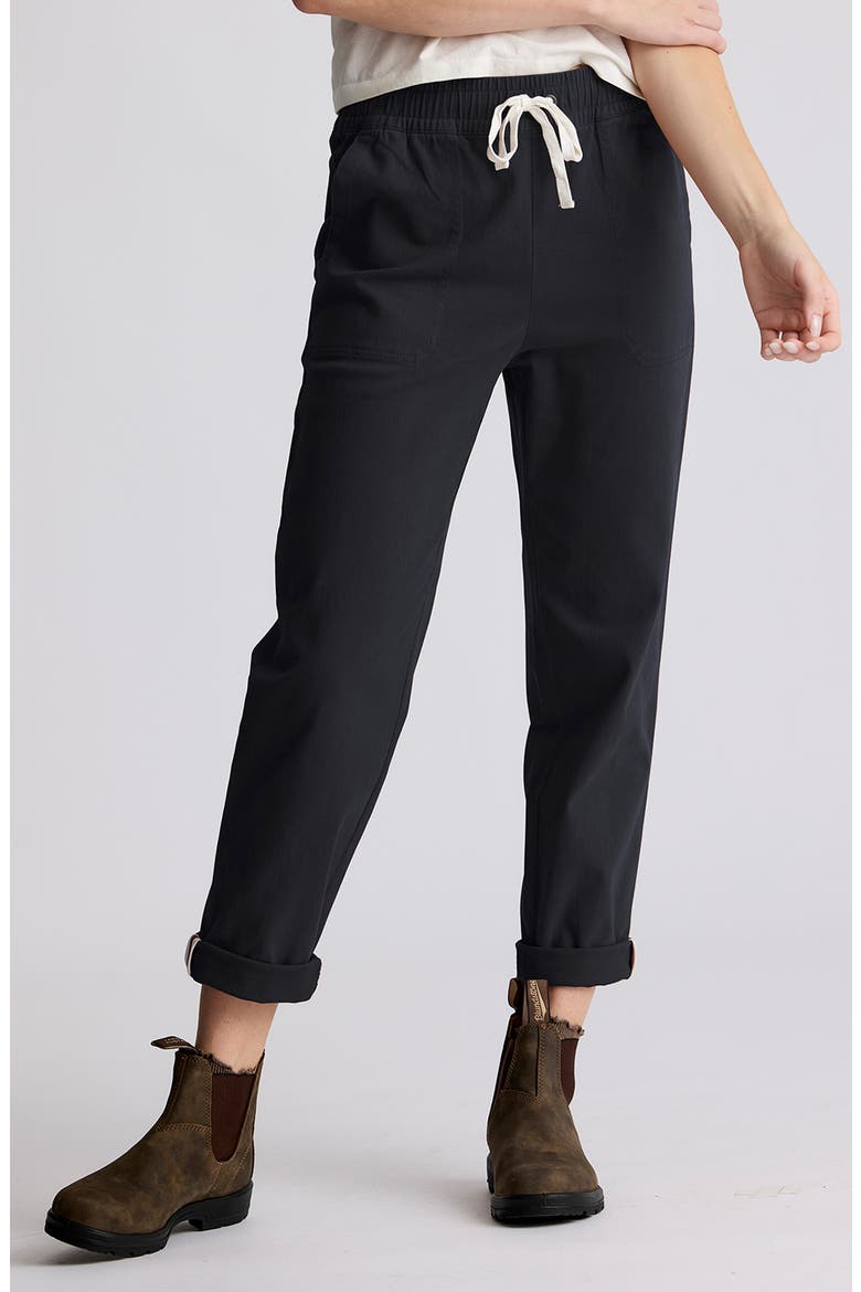 Pacifica Stretch Twill Drawstring Pants, Main, color, BLACK SAND