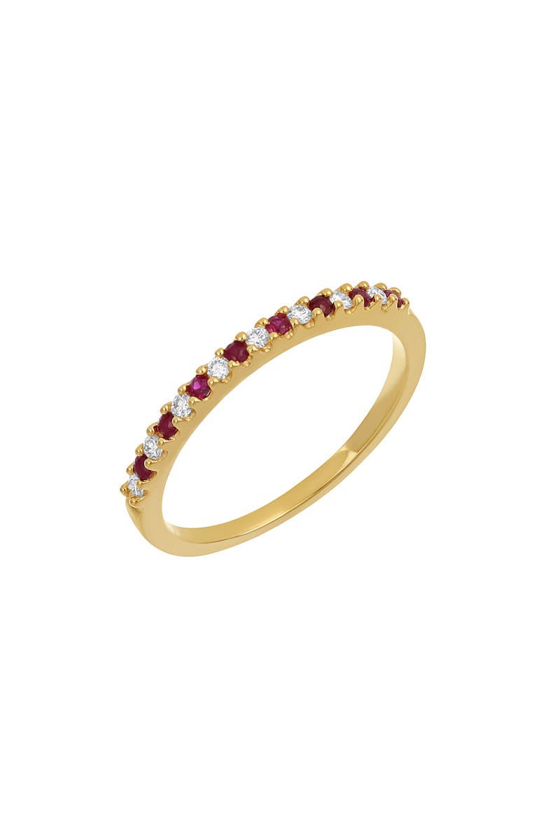 Bony Levy El Mar Ruby & Diamond Stacking Ring - 0.11ct., Main, color, 
