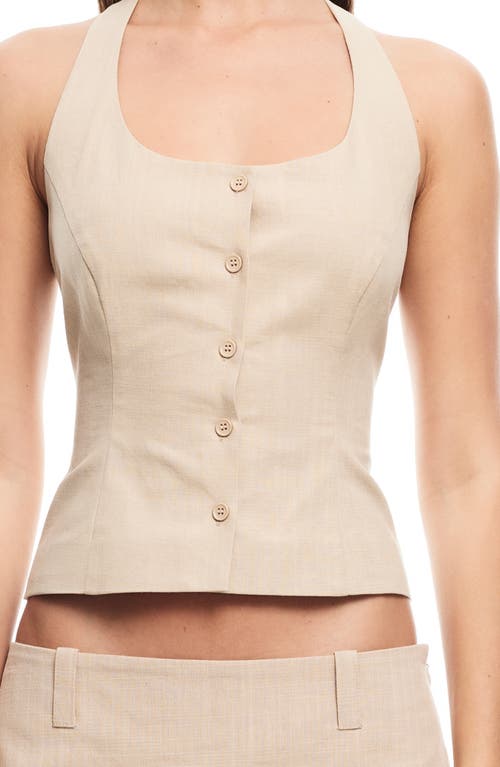 Lioness Daydream Halter Top Deep Wheat In Neutral