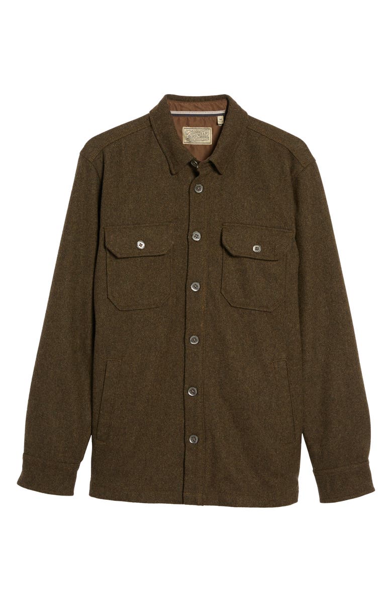 Jeremiah Creek Herringbone Wool Shirt Jacket, Alternate, color, 