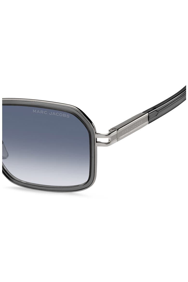 54mm Gradient Square Sunglasses, Alternate, color, RUTHENIUM GREY/ DK BLUE SF