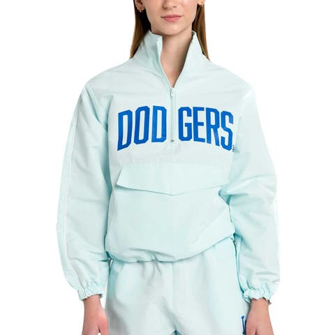 Women's Lusso Light Blue Los Angeles Dodgers Parker Half-Zip Jacket