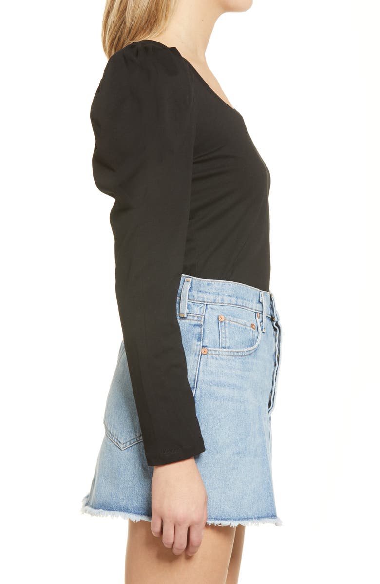 English Factory Pleated Puff Sleeve Top, Alternate, color, 