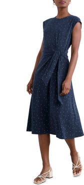 Seasalt Cornwall Fettling Tie Waist Jersey Midi Dress